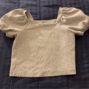 Loft Puff Sleeve Crop Top Size Large